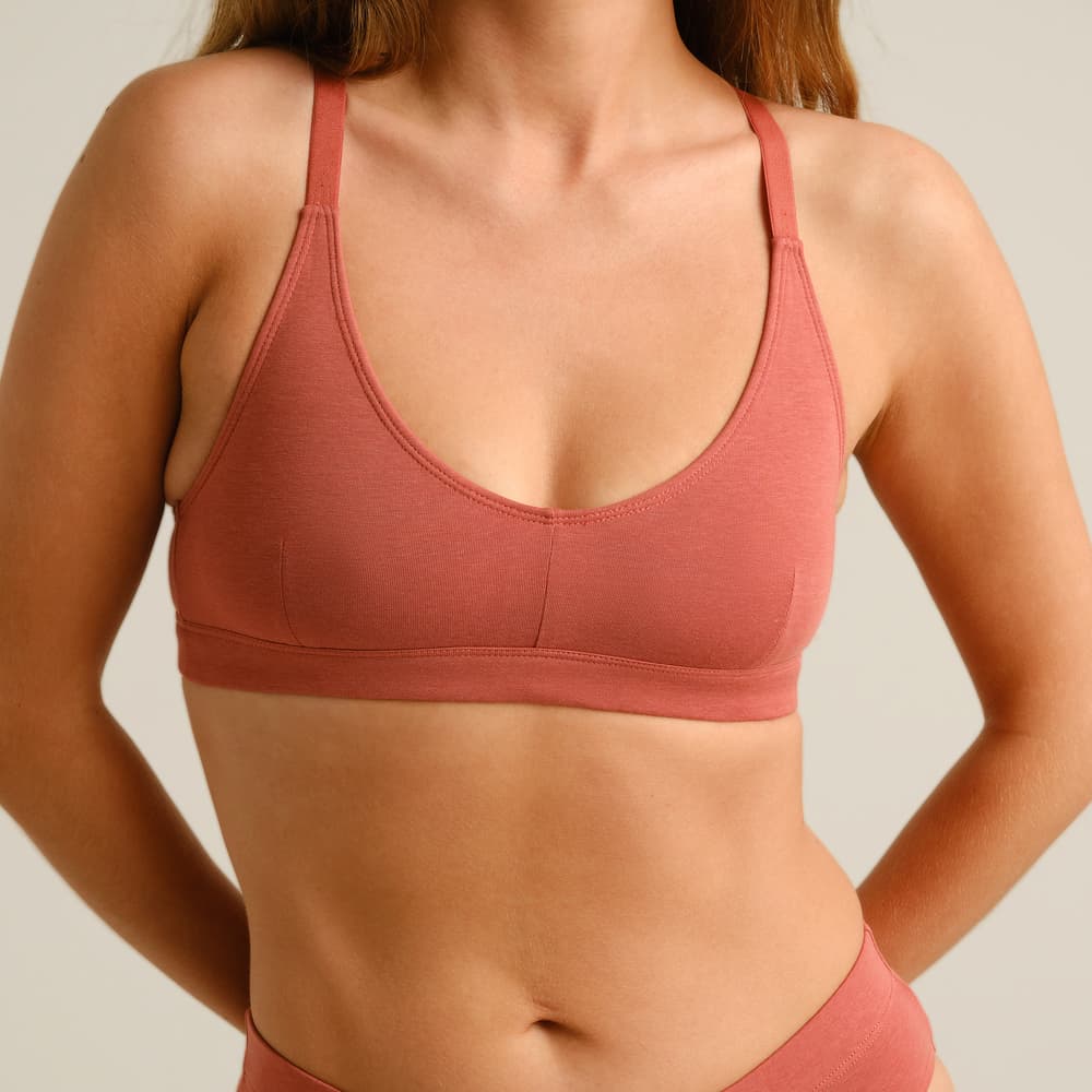 Soft Bra Junsele Terracotta Red