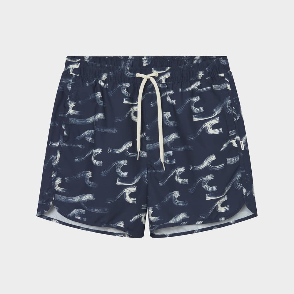 Swim Shorts Sandhamn Brushed Waves Navy