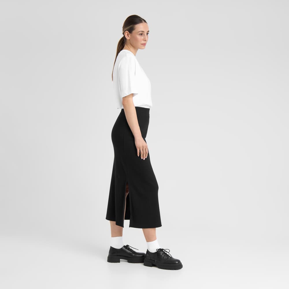 Rib Skirt Kvarnvik Black