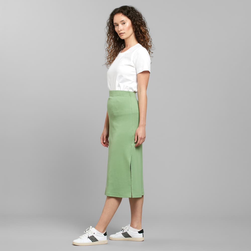 Rib Skirt Kvarnvik Sea Green