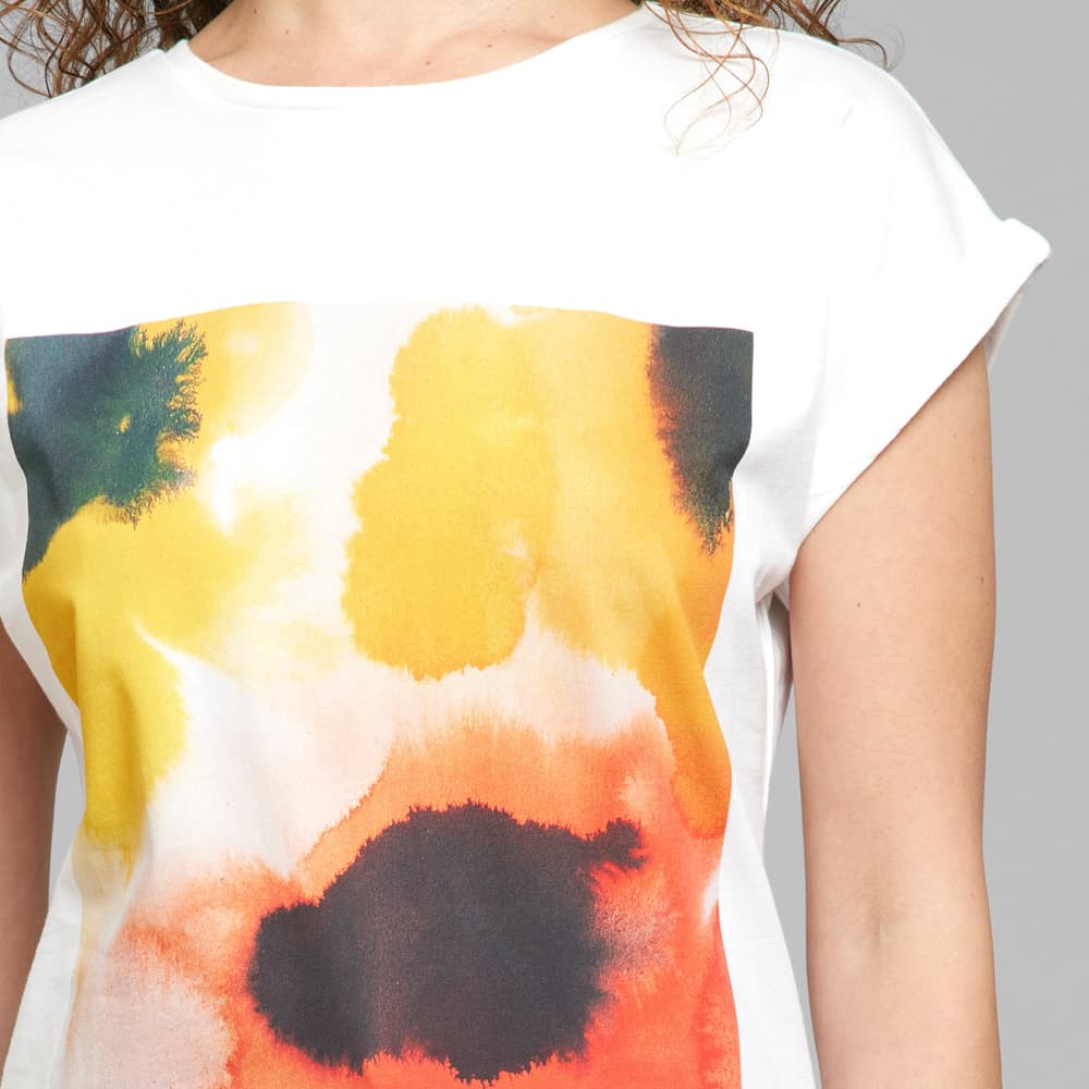 T-shirt Visby Flowers White