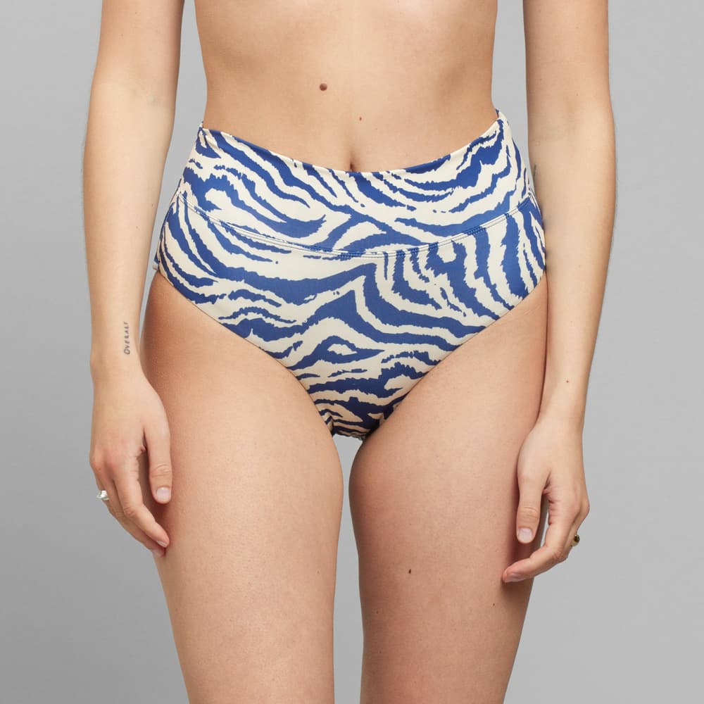 Bikini Pants Slite Zebra Blue
