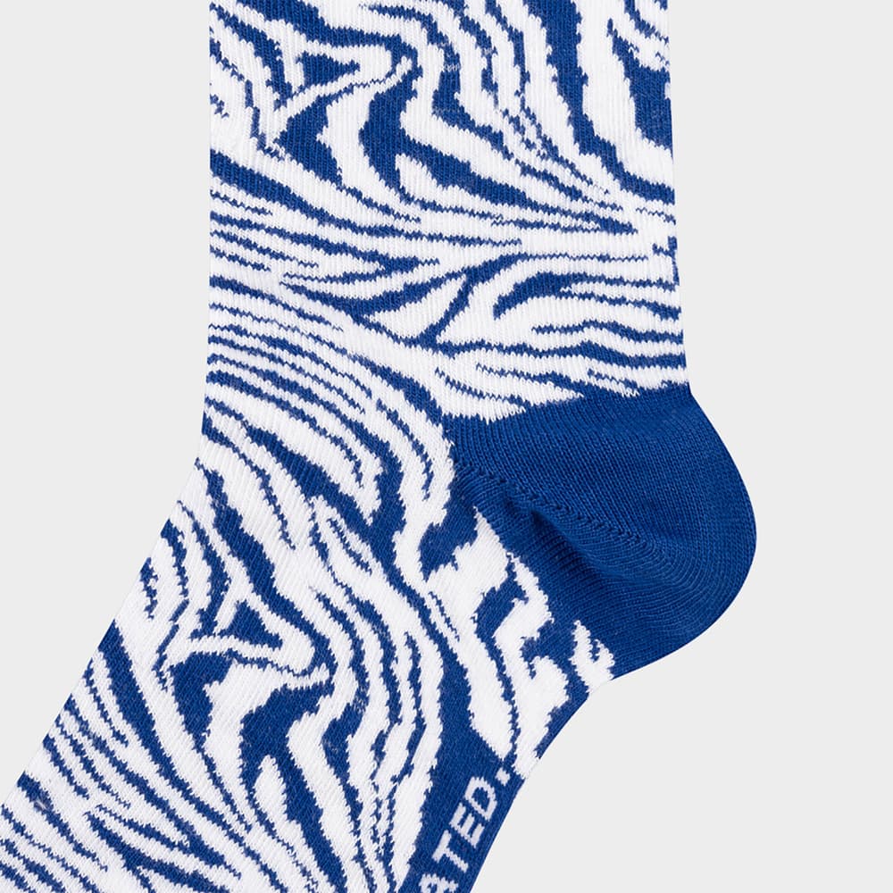 Socks Sigtuna Zebra Sodalite Blue