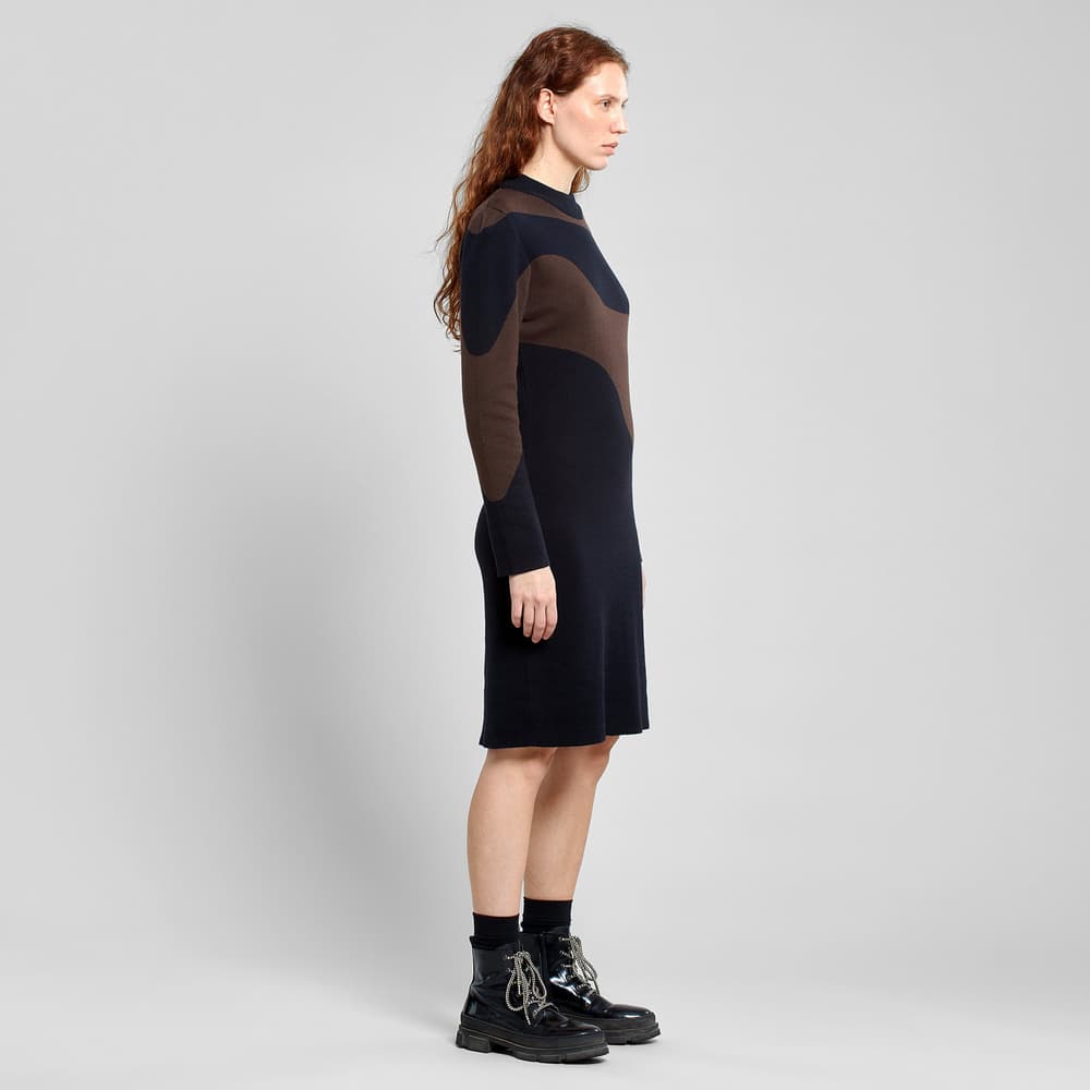 Dress Lo Flowy Blocks Black/Coffee Brown