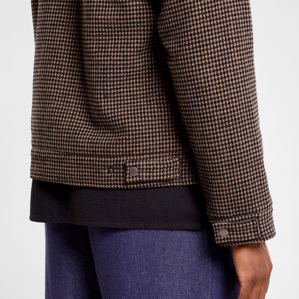 Padded Wool Jacket Vallentuna Pepita Brown