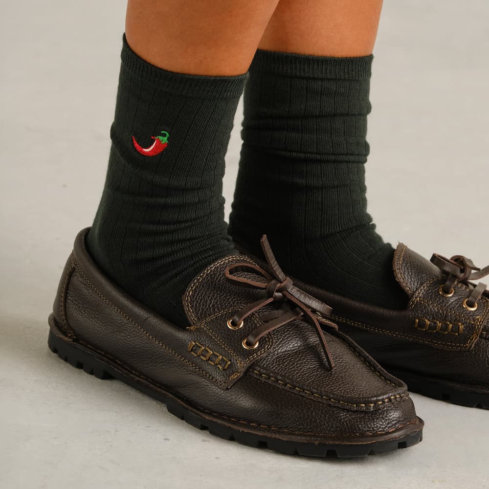Rib Socks Knivsta Chili Dark Green