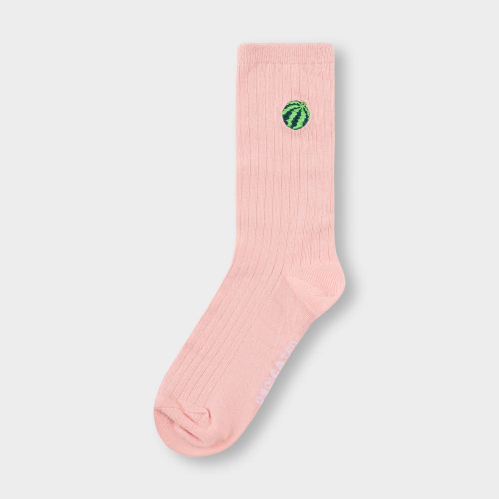Rib Socks Knivsta Water Melon Silver Pink