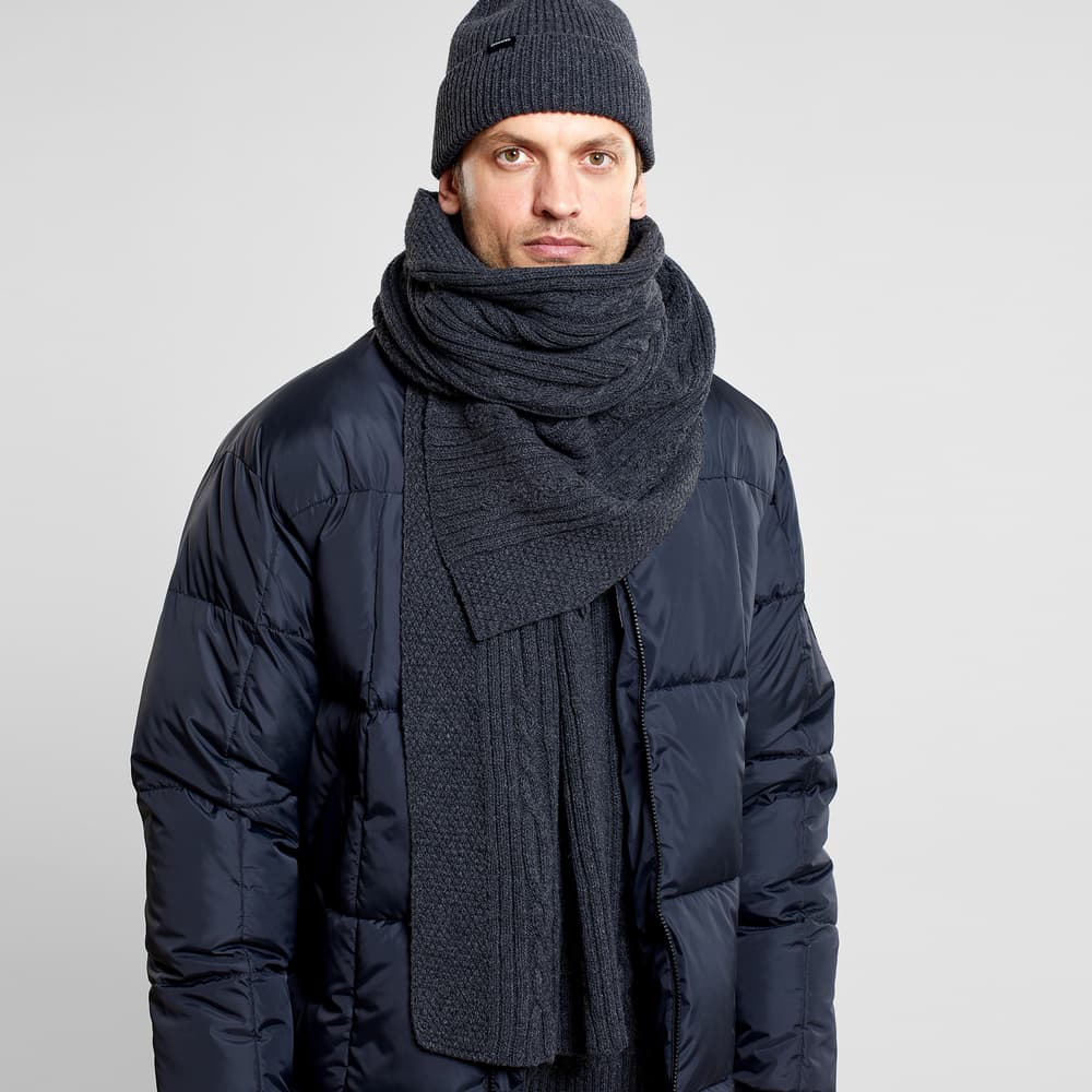 Scarf Backen Dark Grey Melange