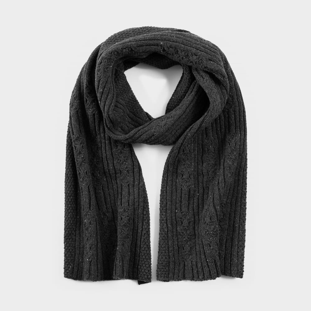 Scarf Backen Dark Grey Melange