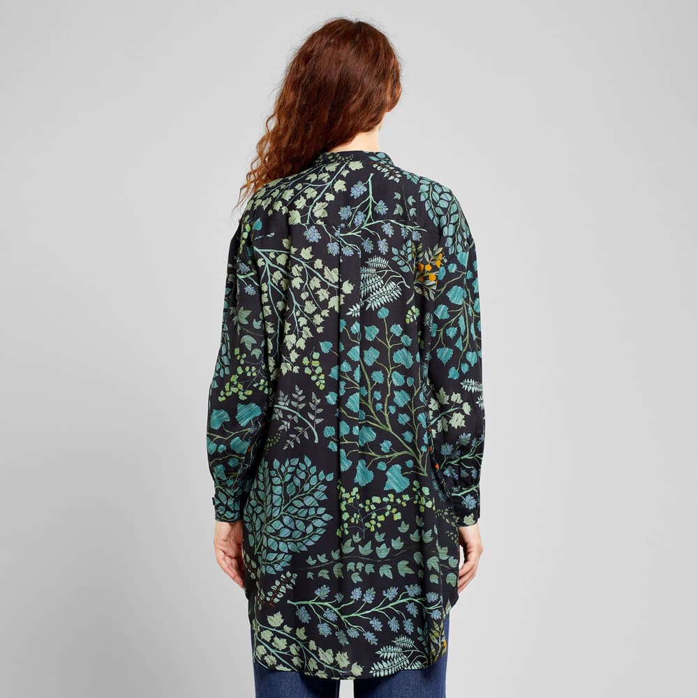 Shirt Ljunga Botanical Quilt Black