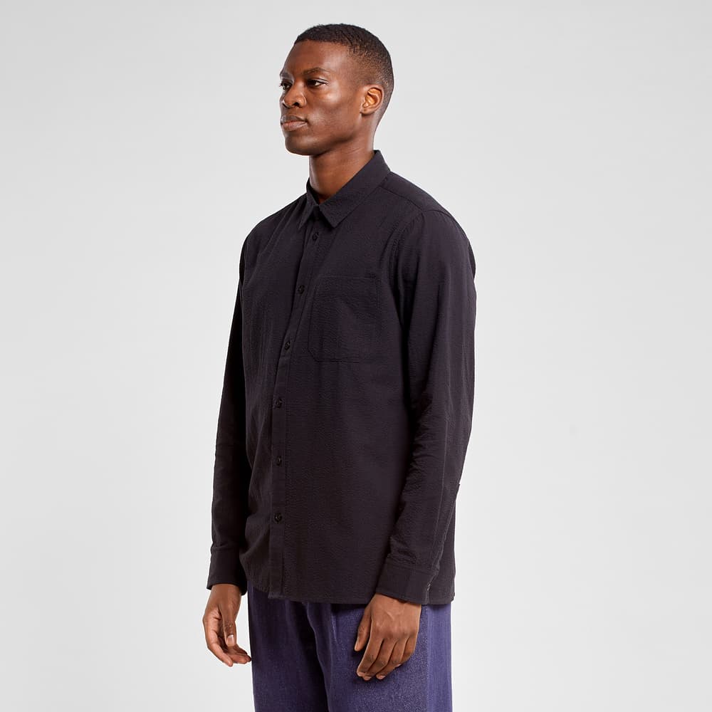 Shirt Rute Seersucker Black