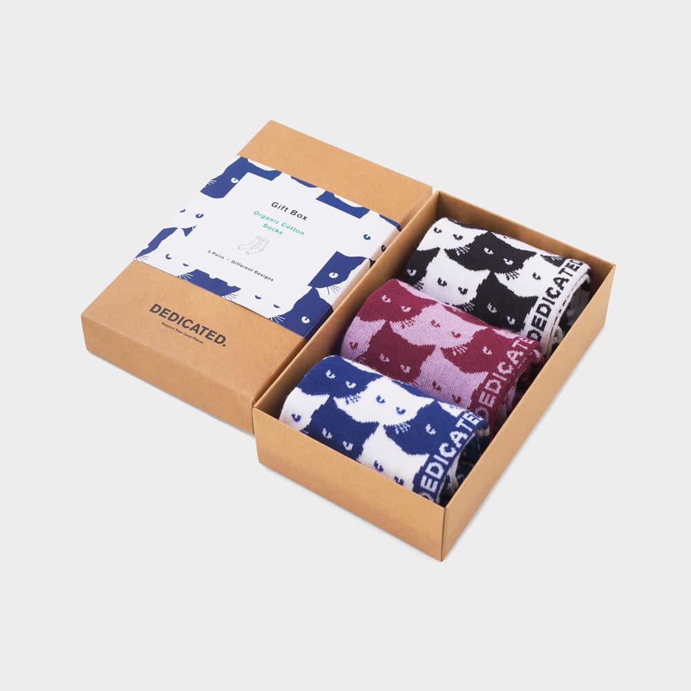 Socks Sigtuna Pepita Cats 3-Pack