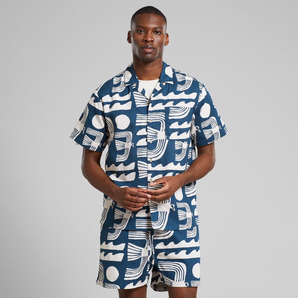 Shirt Marstrand Seagulls Majolica Blue