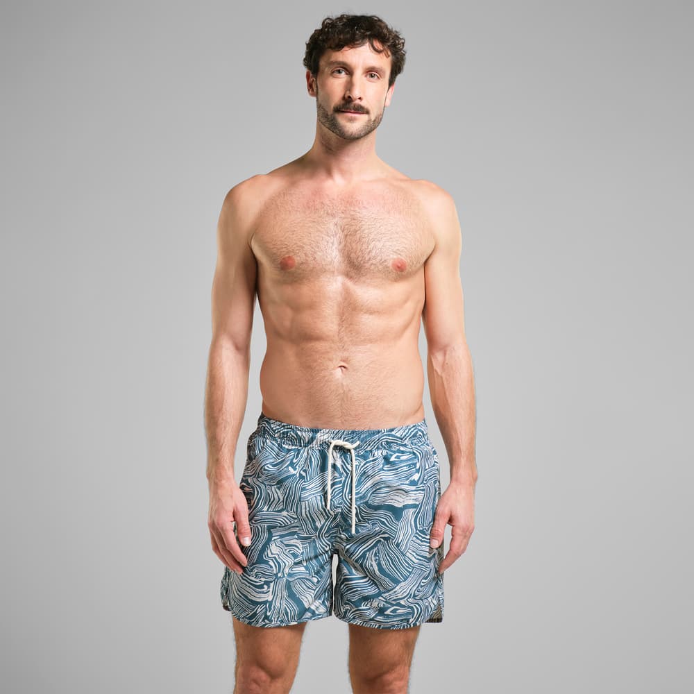Swim Shorts Sandhamn Clay Swirl Blue