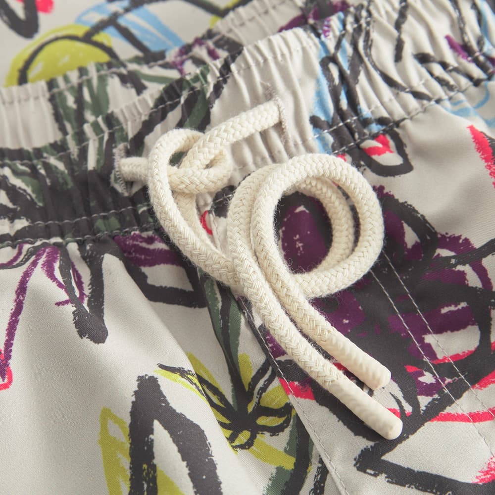 Swim Shorts Sandhamn Paradise Sketch Oat White