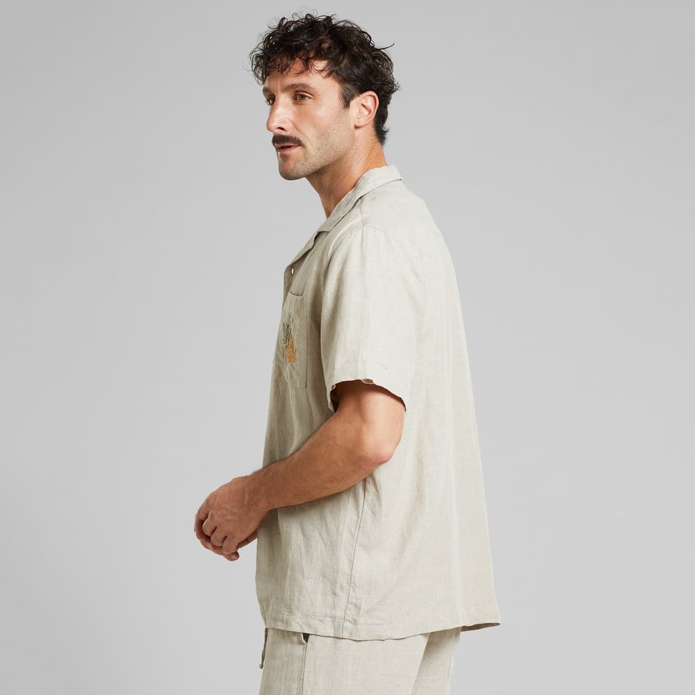 Shirt Marstrand Linen Emb Ecru