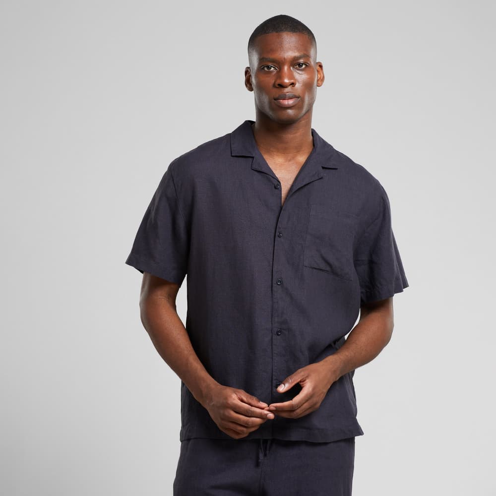 Shirt Marstrand Linen Phantom Black