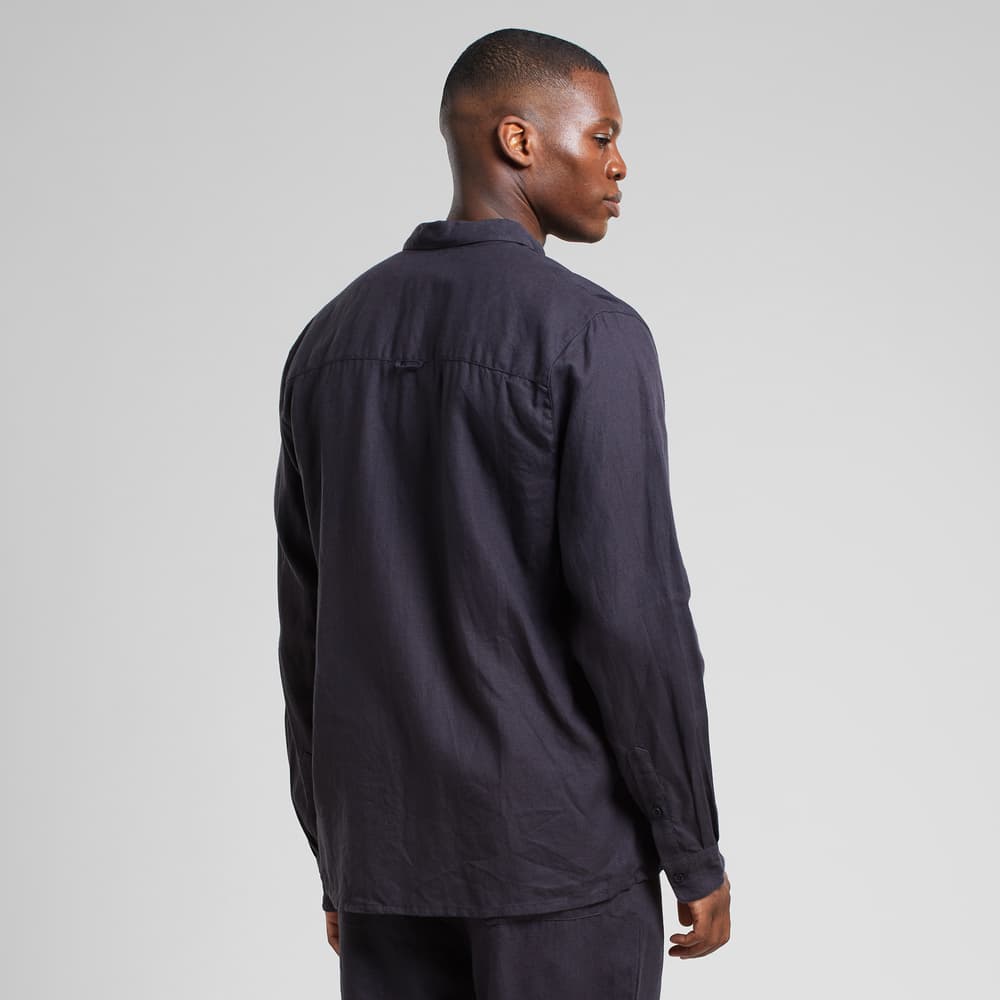 Shirt Rute Linen Phantom Black
