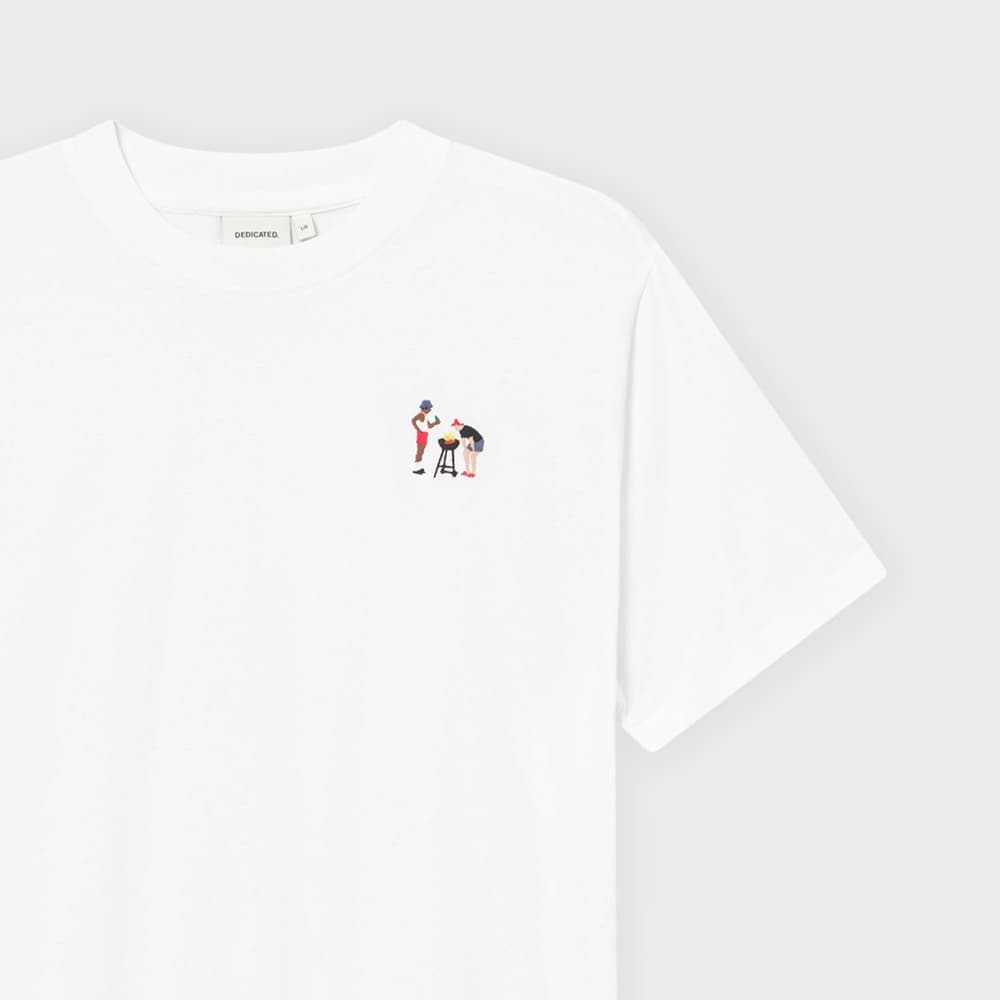 T-shirt Stockholm BBQ Emb White