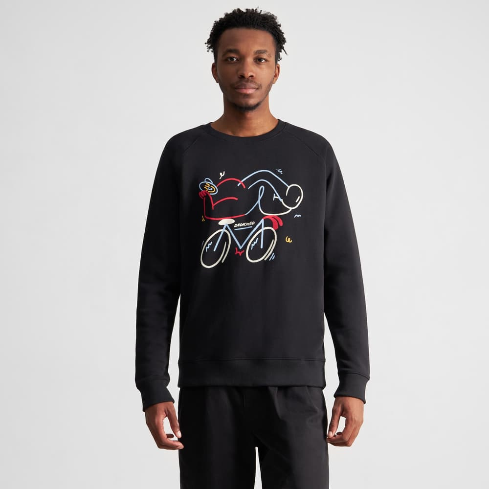 Sweatshirt Malmoe Happy Biker Black