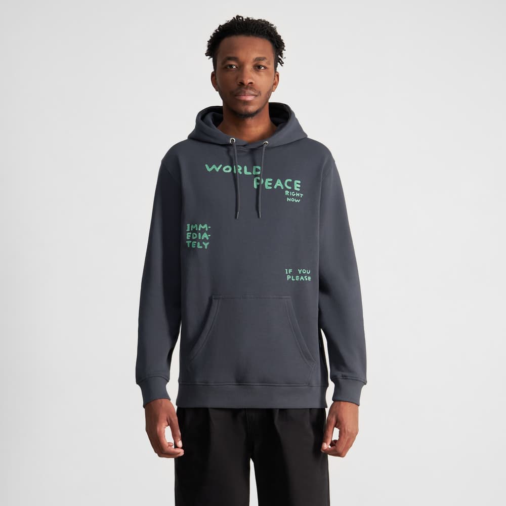 Hoodie Falun World Peace Charcoal