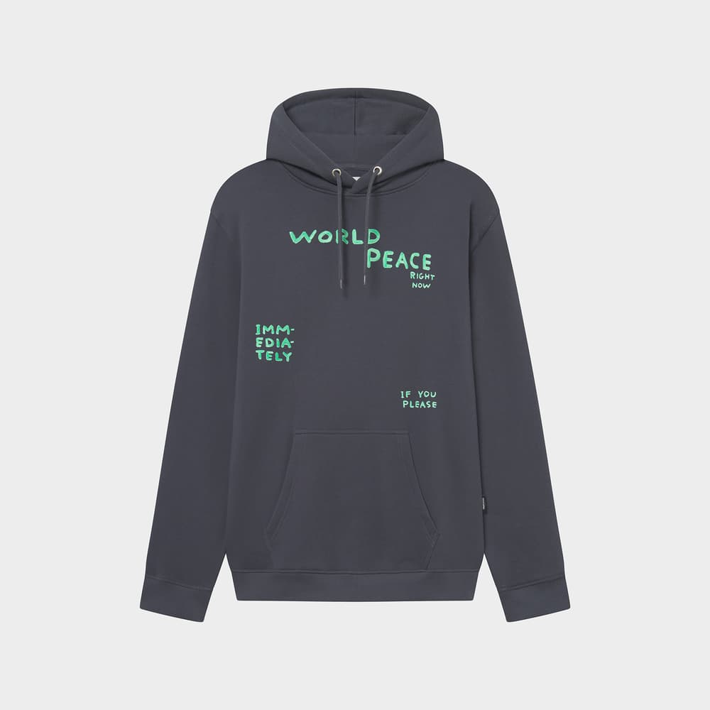 Hoodie Falun World Peace Charcoal