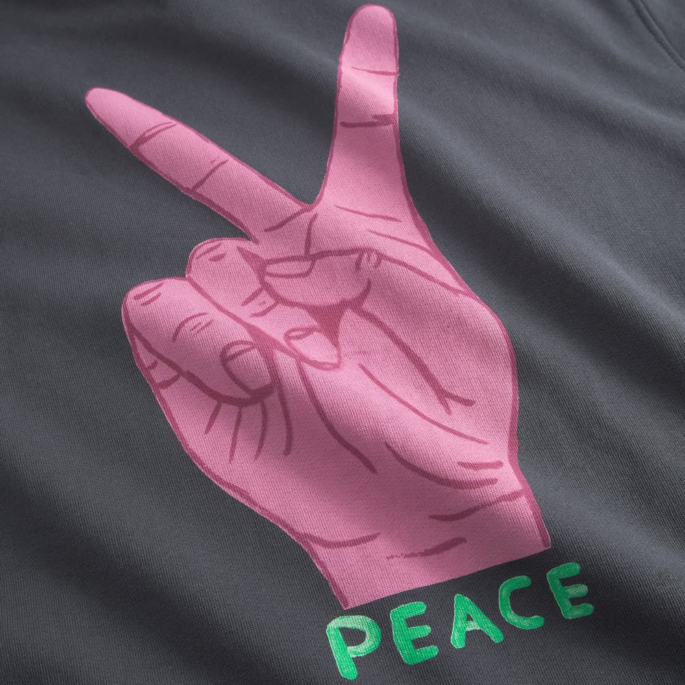 Hoodie Falun World Peace Charcoal