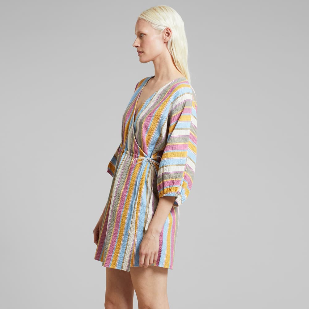 Wrap Dress Ugglan Club Stripe Multi Color