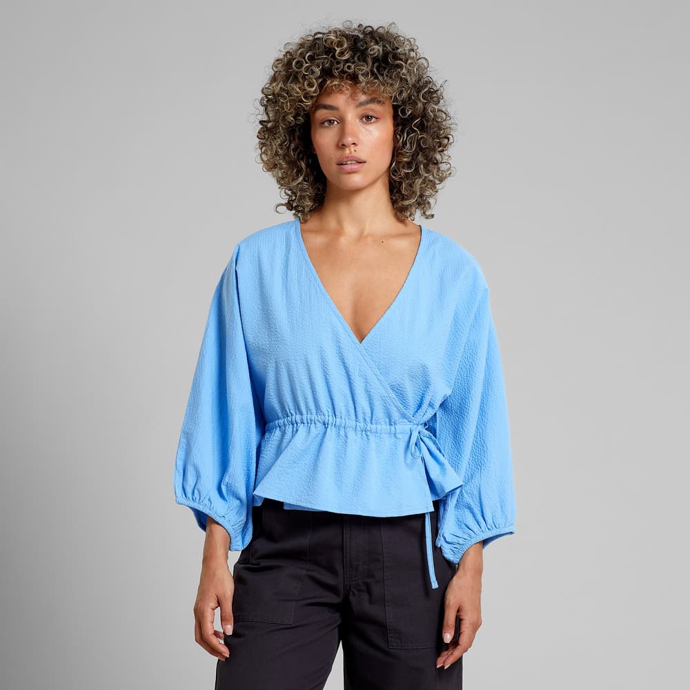 Wrap Top Rosenvik Della Blue