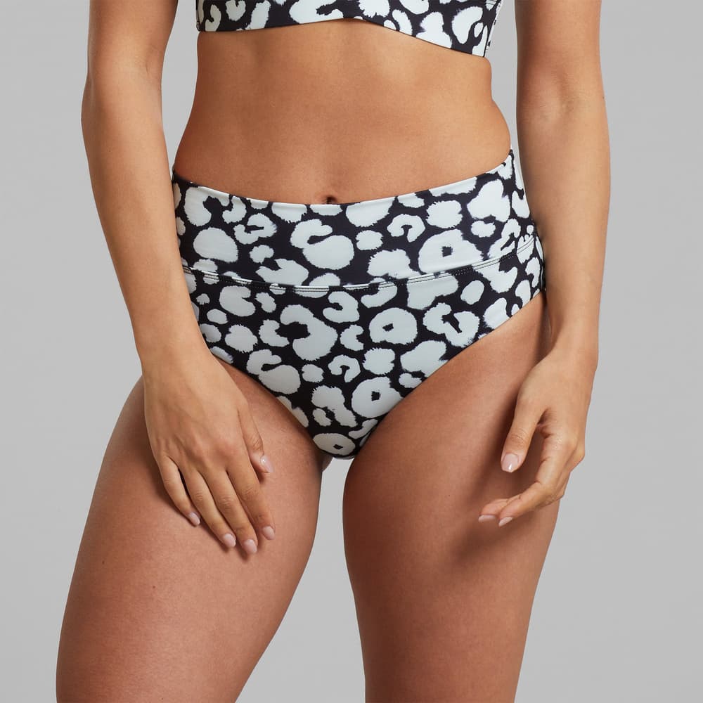 Bikini Pants Slite Painted Leopard Black