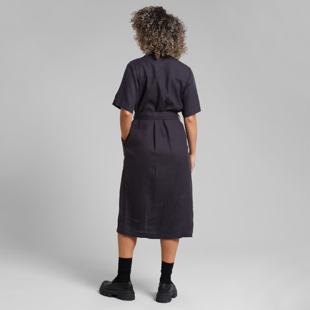 Shirt Dress Orrefors Linen Phantom Black