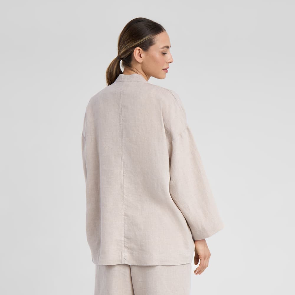 Loose Blazer Tanto Linen Ecru