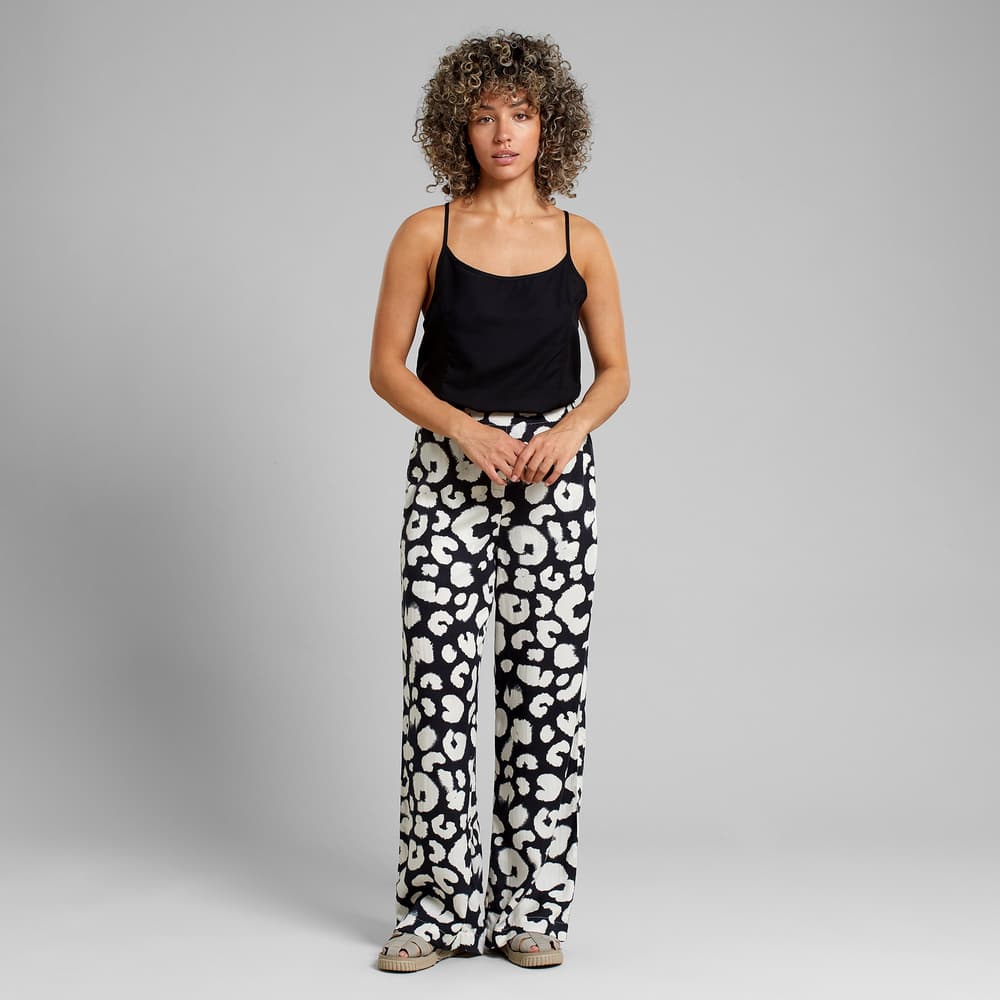 Pants Ale Painted Leopard Black