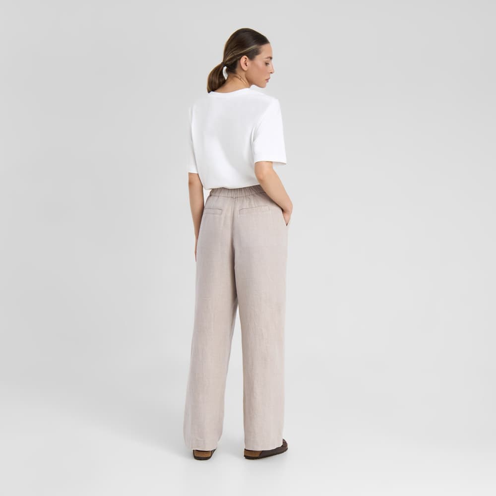 Pants Vickleby Linen Ecru