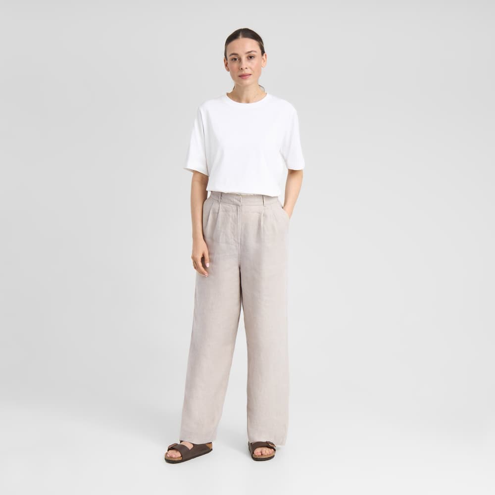 Pants Vickleby Linen Ecru