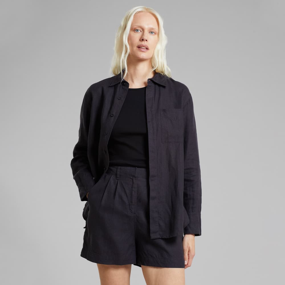 Shorts Djupvik Linen Phantom Black