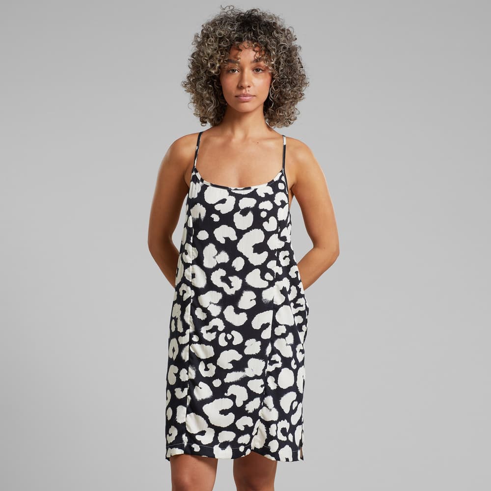 Strap Dress Kulla Painted Leopard Black