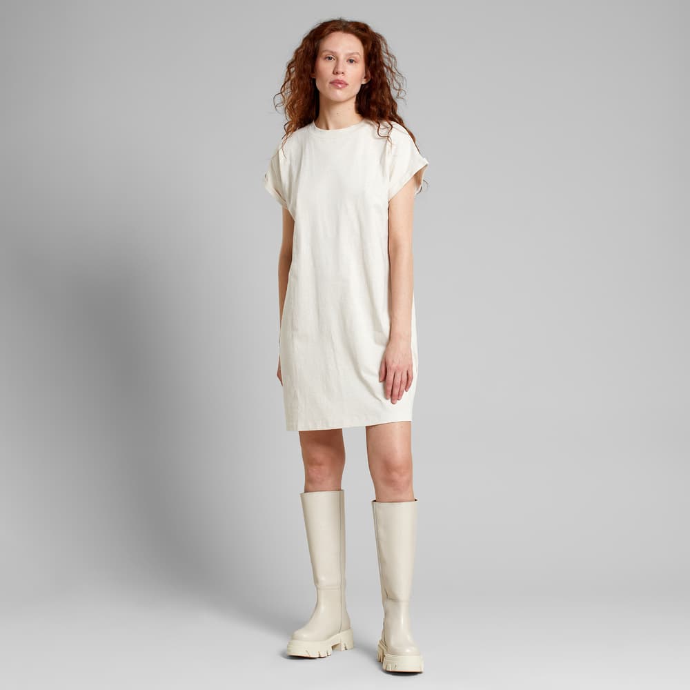 T-shirt Dress Eksta Hemp Vanilla White