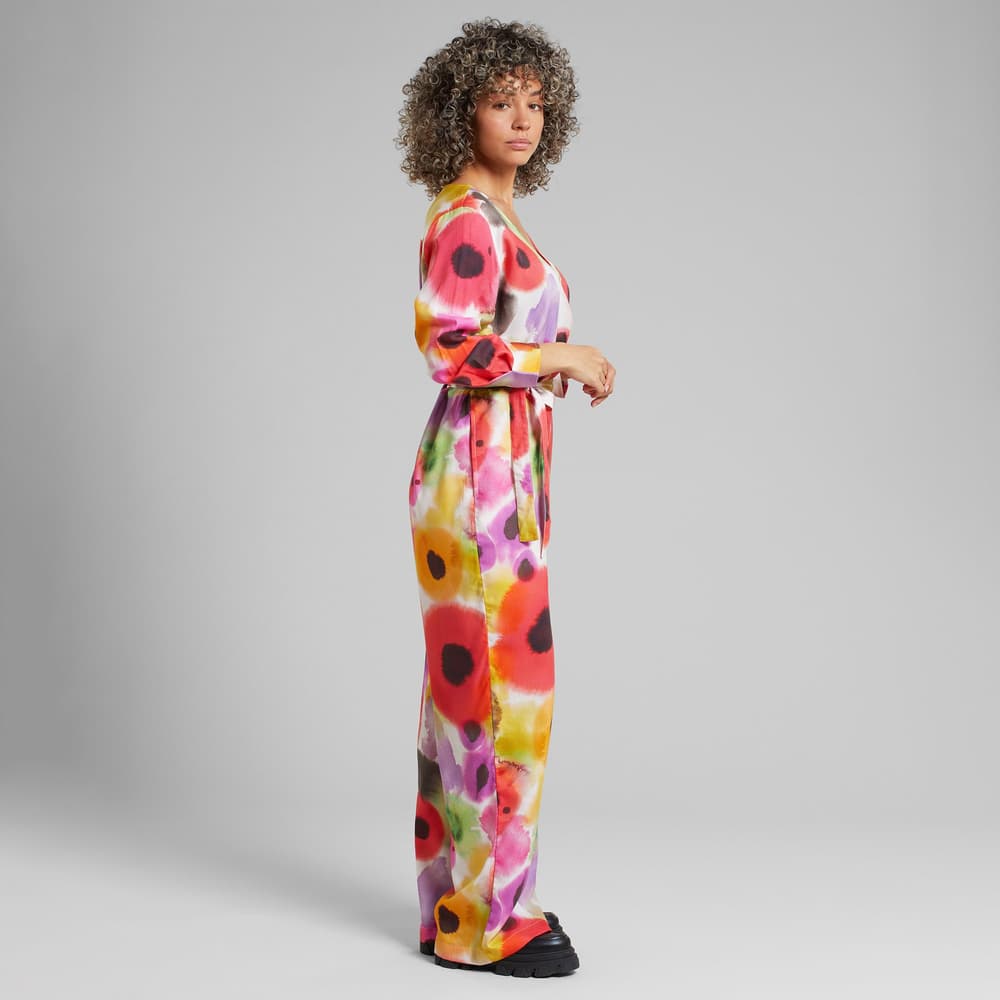 Wrap Jumpsuit Farsta Abstract Floral Multi color
