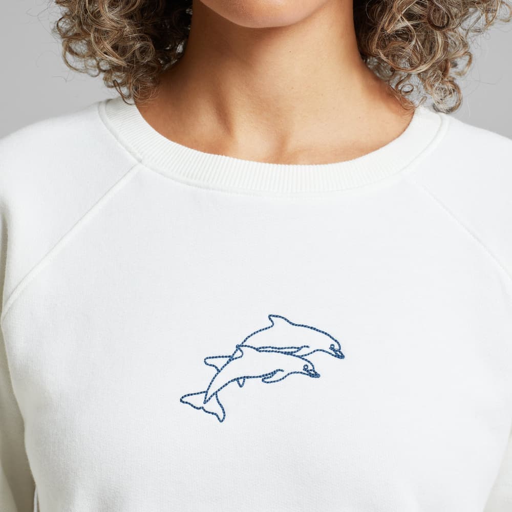 Sweatshirt Ystad Double Dolphin Emb Off White
