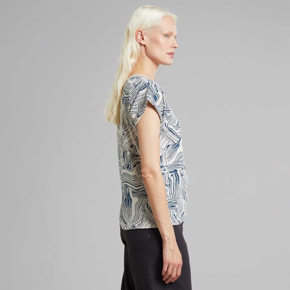 T-shirt Visby Clay Swirl Light AOP Oat White