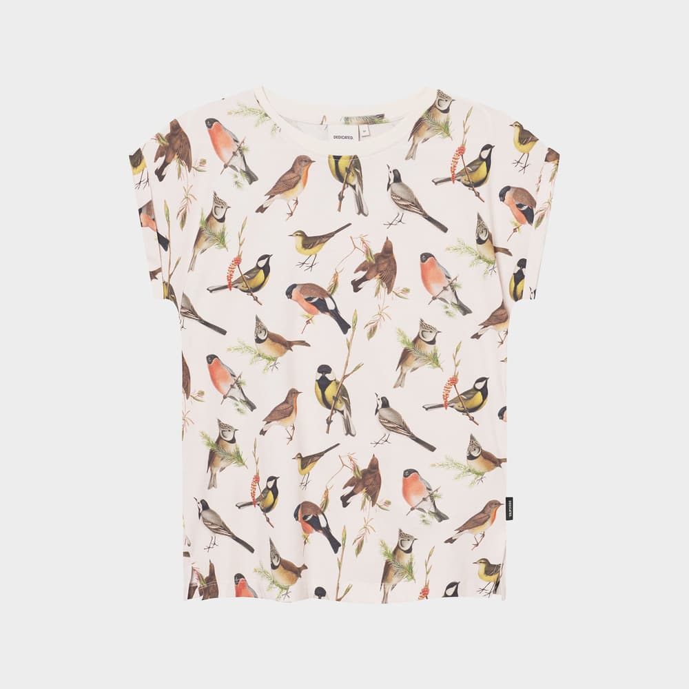 T-shirt Visby Autumn Birds Off White