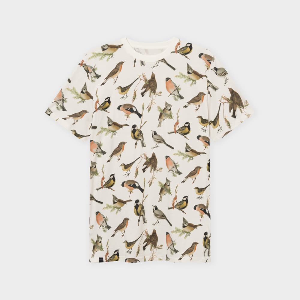 T-shirt Stockholm Autumn Birds Off-White