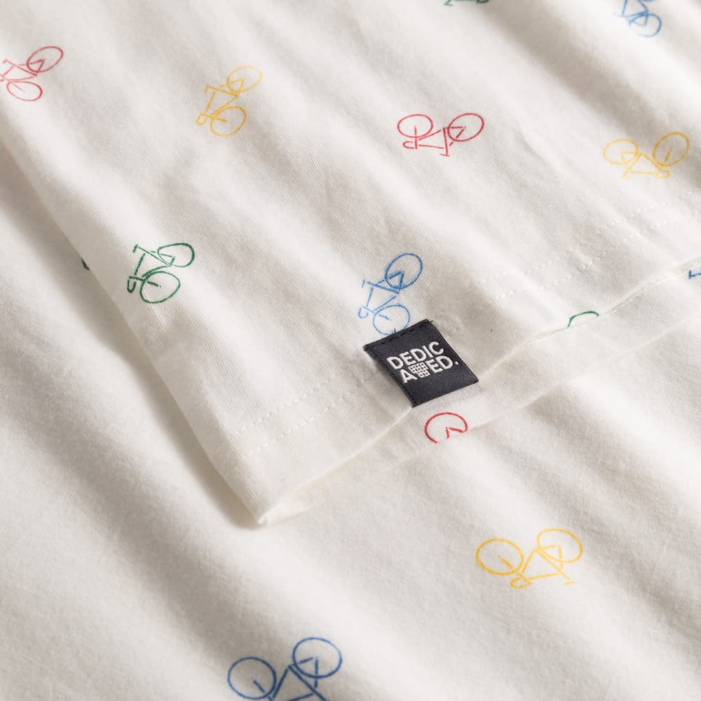 T-shirt Stockholm Bike Pattern Off-White