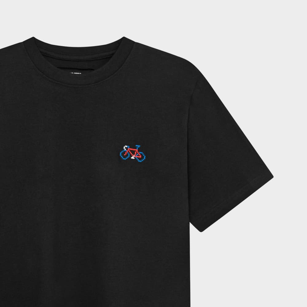 T-shirt Stockholm Stitch Bike Black