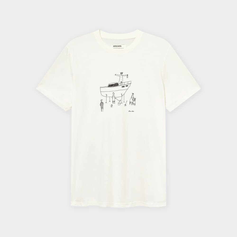 T-shirt Stockholm All Out Boat Off-White