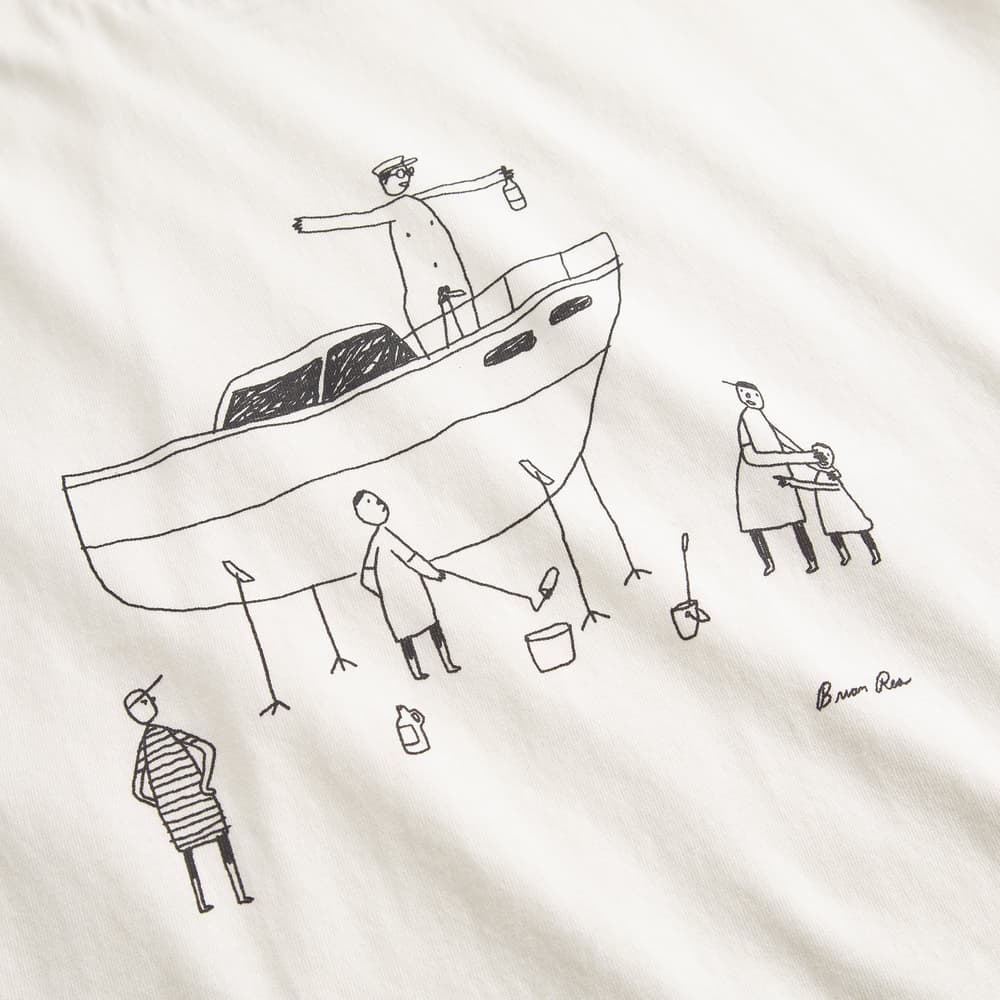 T-shirt Stockholm All Out Boat Off-White