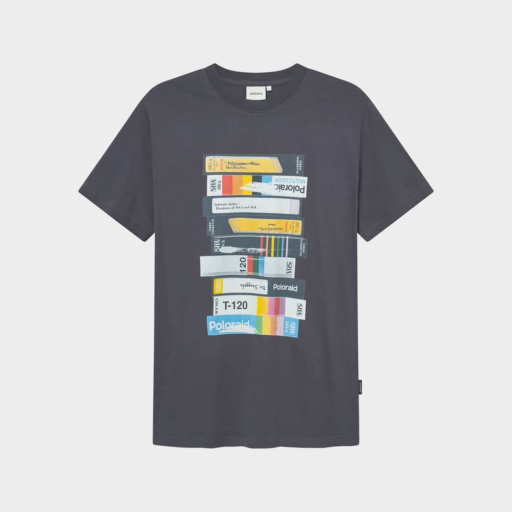 T-shirt Stockholm Video Retro Charcoal