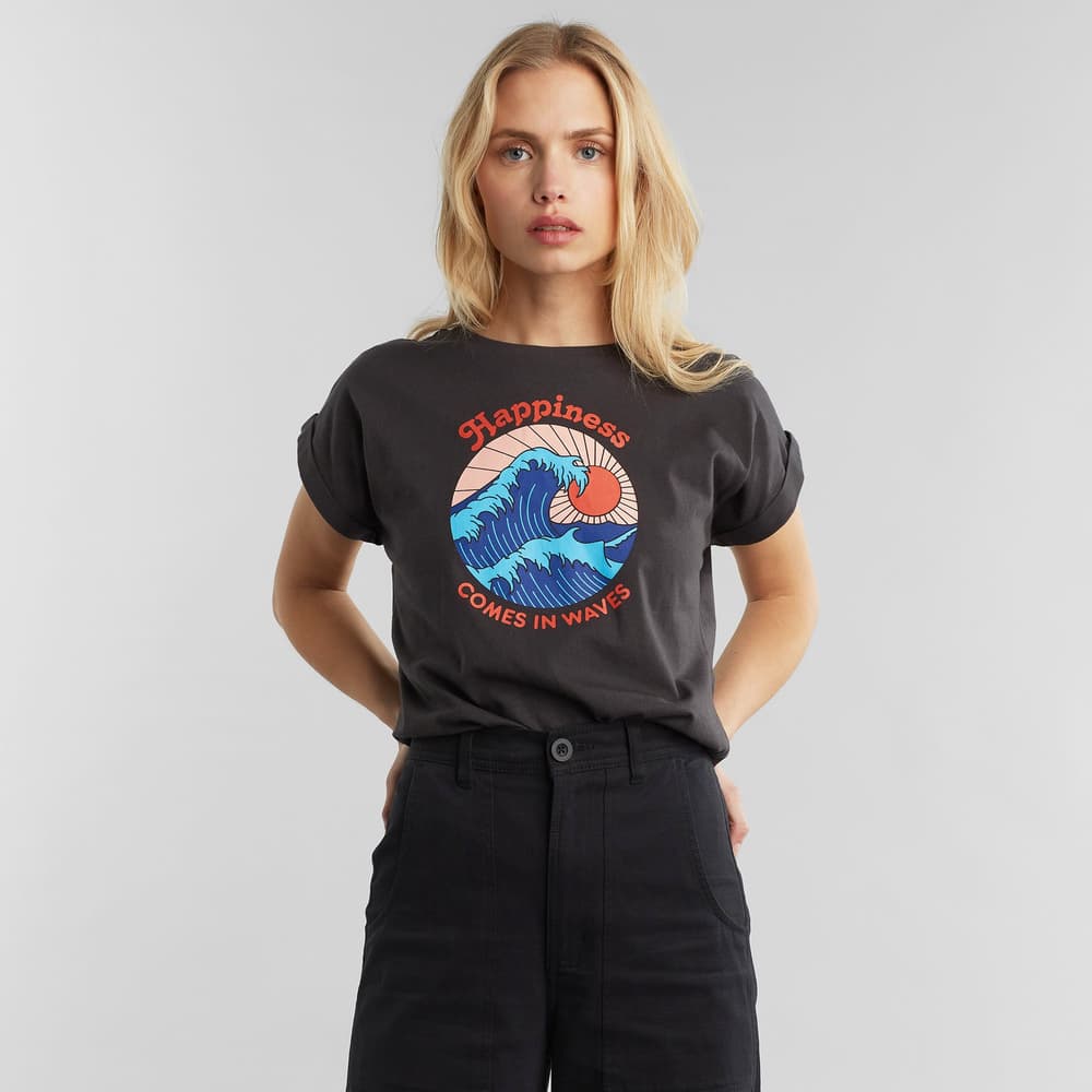 T-shirt Visby Happiness Charcoal