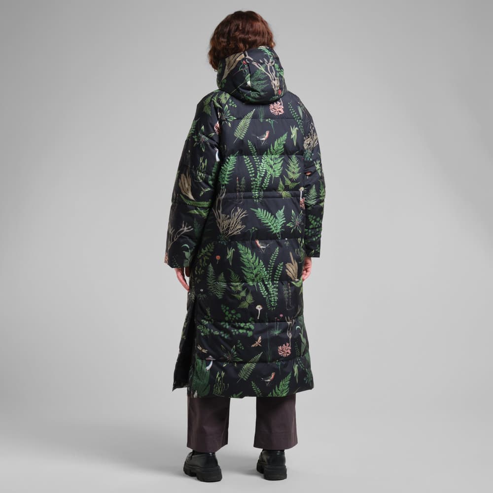 Long Puffer Jacket Karmas Secret Garden Multi Color